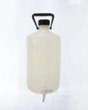 BONBONNE 10L HDPE CYLINDRIQUE NON PERCEE AVEC POIGNET & ROBINET